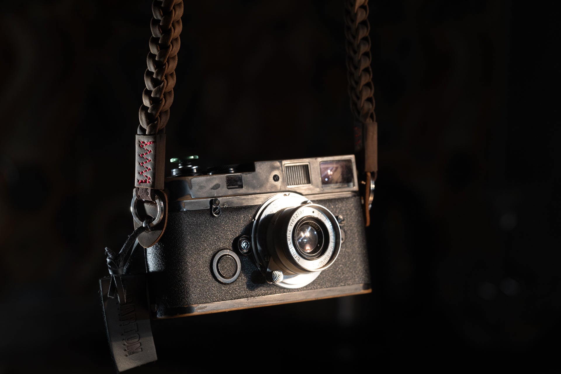 braided leather camera strap for Leica M