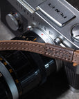 minimal leather camera strap