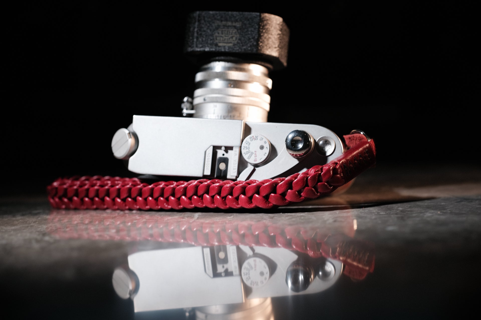 braided leather wrist strap for Leica MP