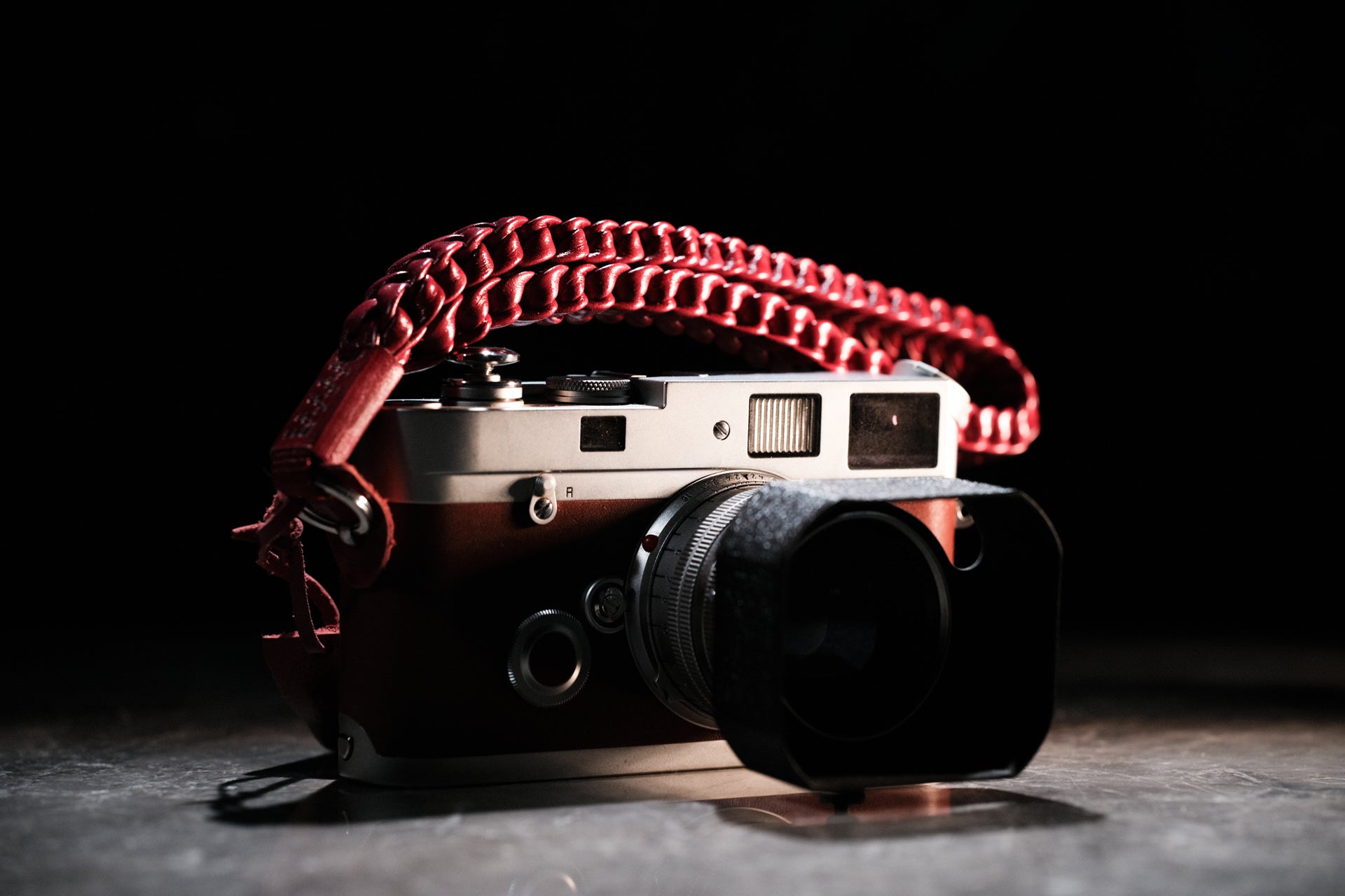 braided leather wrist strap for Leica MP