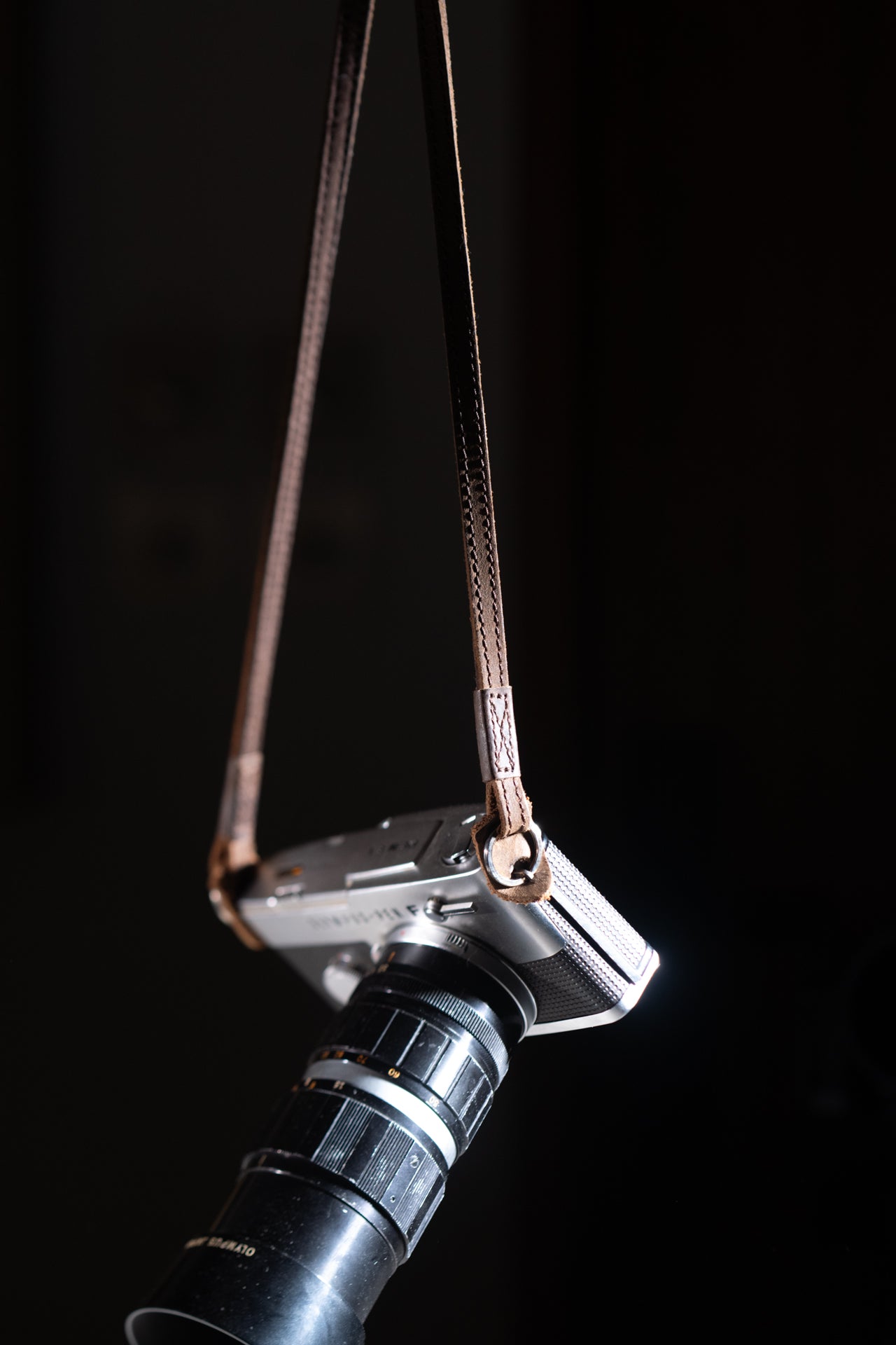 retro leather camera strap for film cameras